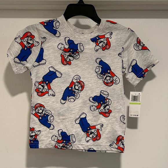 SUPER MARIO WHITE TEE WITH MARIO LOGO - Picture 1 of 4